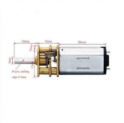 Caja de engranajes de 12 mm Metal Gear Motor de corriente continua 45 Rpm 1.5V 24V 0,7 Watt para cerradura de puertas