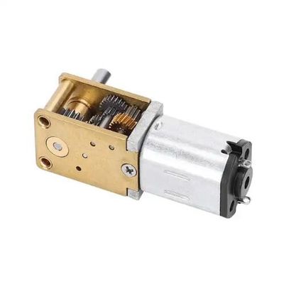 3V - 6V Ángulo recto horizontal DC motor de engranaje de gusano eje corto velocidad baja par alto