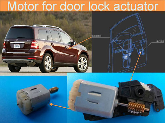 Fabrica personalizado gusano 12v 12500rpm micro motor para el accionador de cerradura de la puerta